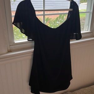 Off the shoulder black dress